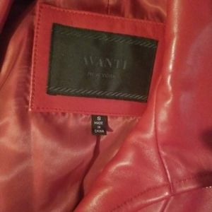 Avanti red leather jacket